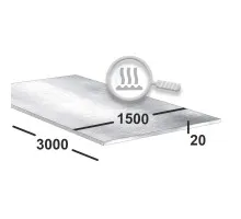 Плита алюминиевая АМГ6 20 мм 1500х3000 ГОСТ 17232-99
