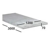 Дюралевая плита Д16Т 70 мм 1200х3000