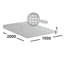 Перфорированный алюминиевый лист 1 мм 1000х2000 Qg 8-12