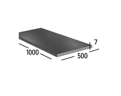 Лист свинцовый 7 мм 500×1000 С1 Лист свинцовый 7 мм 500×1000 С1